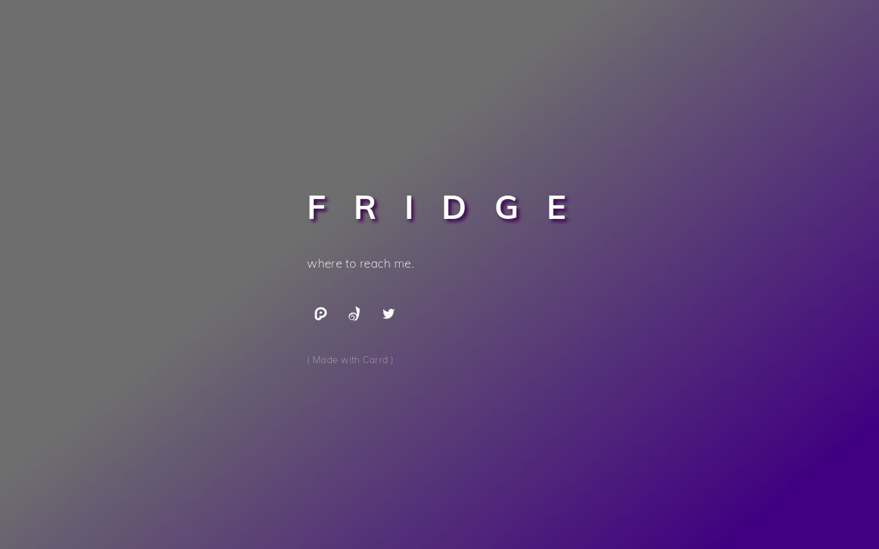 Carrd profile picture for @fridge